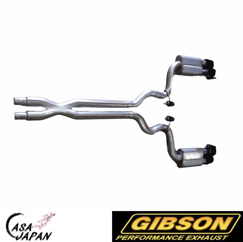 Gibson フォード マスタング GT 5.0L AT/MT RWD 2018~2023年 デュアル +32hp トルク＋34lb-ft ステンレス マフラー エキゾースト ギブソン +BS