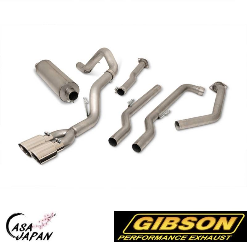 Gibson トヨタ タンドラ 3.4L 3.5L ターボ V6 クルーマックス 6.6"ベッド (201cm) 2/4WD 2022年~ デュアルスポーツ ステンレス ポリッシュチップ マフラー エキゾースト ギブソン +BS｜カーサジャパン