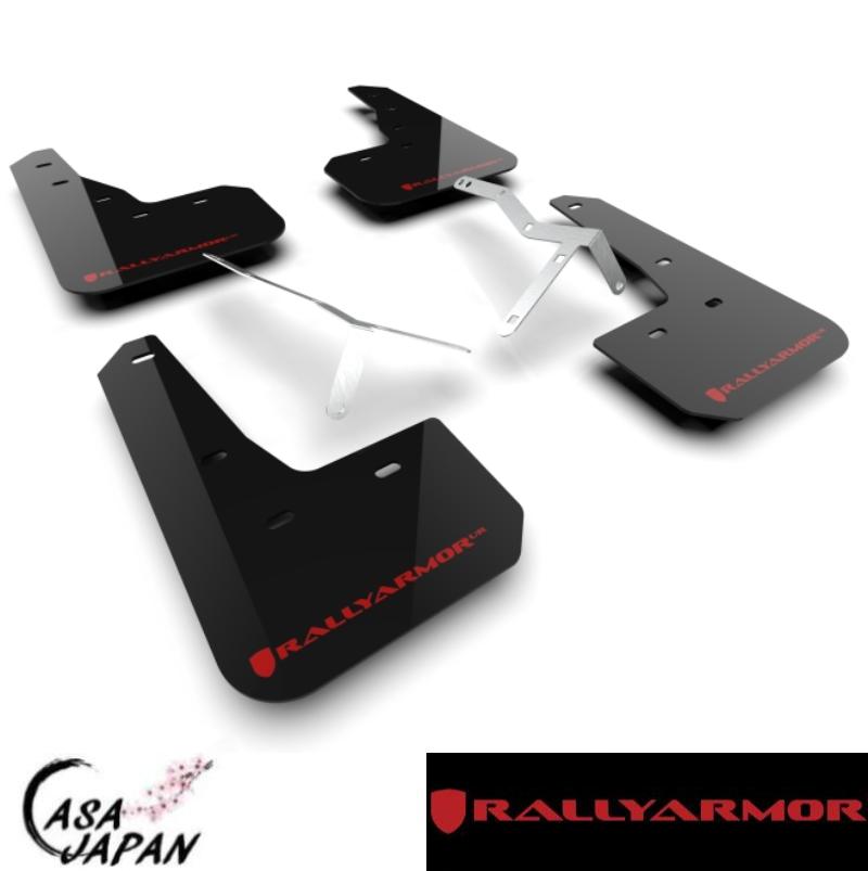 Rally Armor アキュラ ホンダ インテグラ DE DE4 DE5 2023年~ ブラック・レッド ラリーアーマー スプラッシュ ガード マッド フラップ +BS