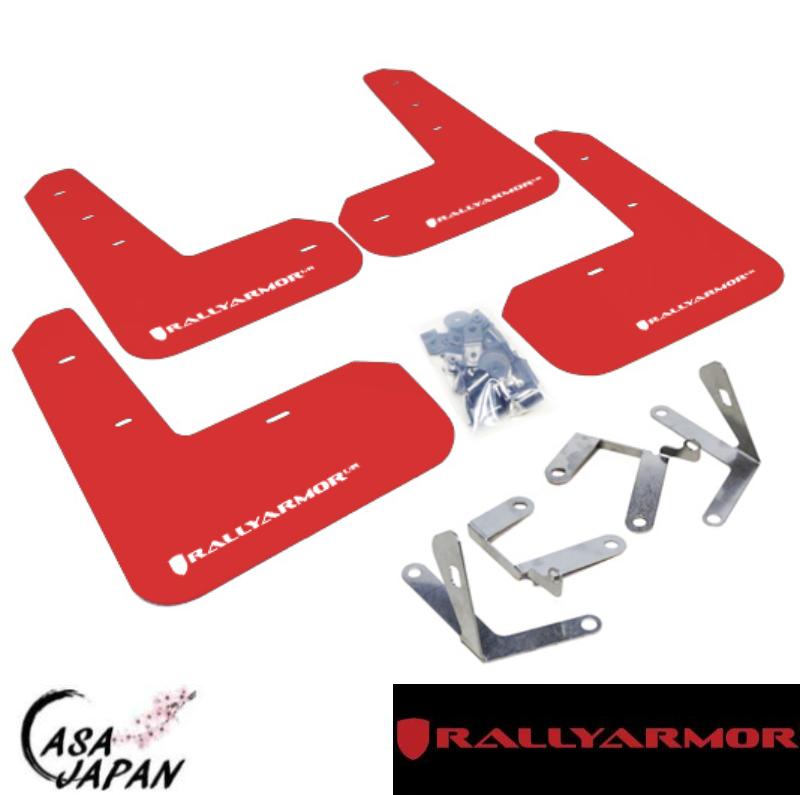 Rally Armor スバル BRZ ZC6 トヨタ 86 ZN6 前期 2012~2016年 レッド・ホワイト ラリーアーマー スプラッシュ ガード マッド フラップ +BS