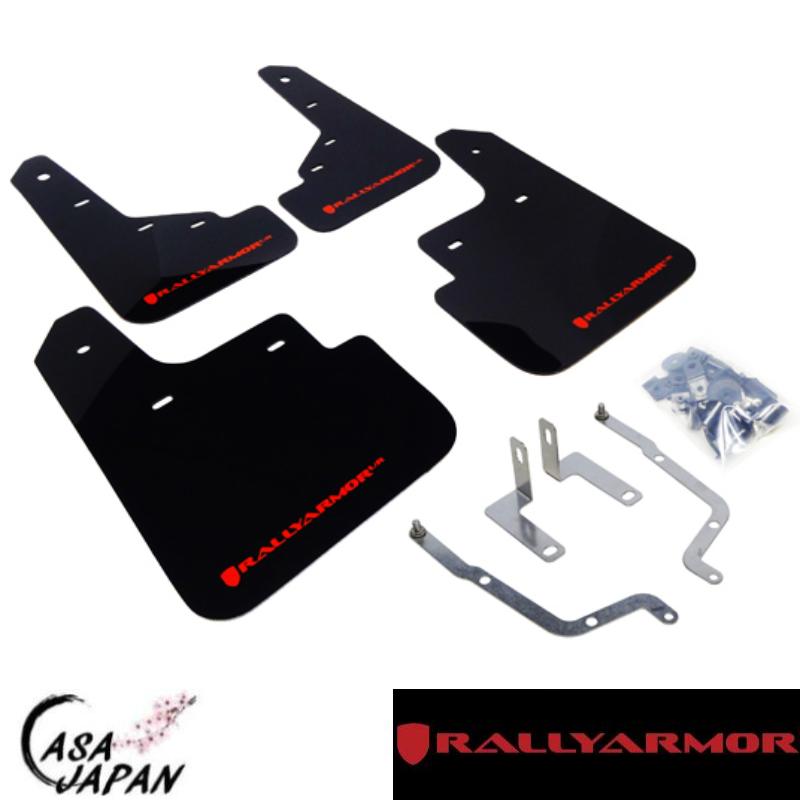 Rally Armor マツダ 3 アクセラ BM BY セダン ハッチバック 2013~2019年 ブラック・レッド ラリーアーマー スプラッシュ ガード マッド フラップ +BS