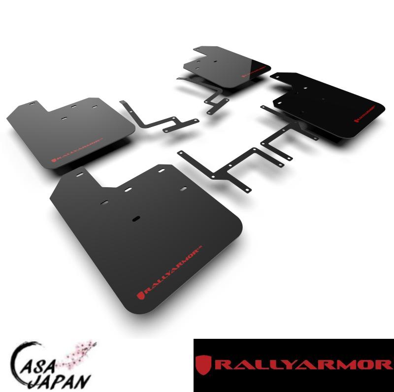 Rally Armor ジープ JL ラングラー サハラ スポーツ スポーツS 4xe 2018年~ ブラック・レッド ラリーアーマー スプラッシュ ガード マッド フラップ +BS