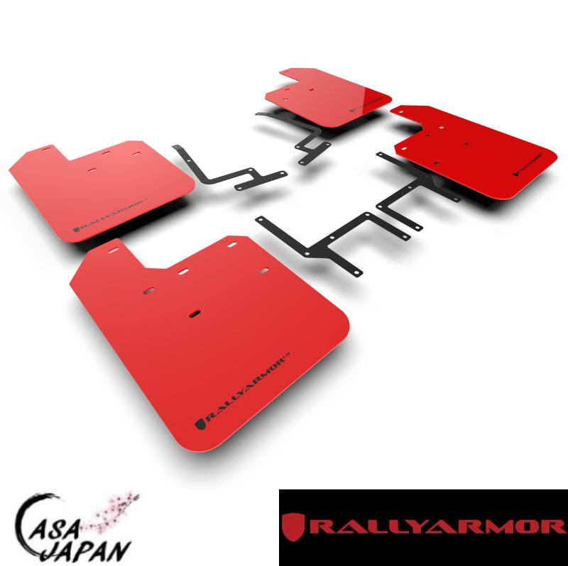 Rally Armor ジープ JL ラングラー サハラ スポーツ スポーツS 4xe 2018年~ レッド・ブラック ラリーアーマー スプラッシュ ガード マッド フラップ +BS