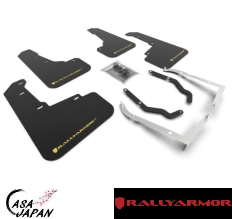 Rally Armor スバル XV クロストレック GT3 GT7 GTE 2017年~ ブラック・イェロー ラリーアーマー スプラッシュ ガード マッド フラップ +BS
