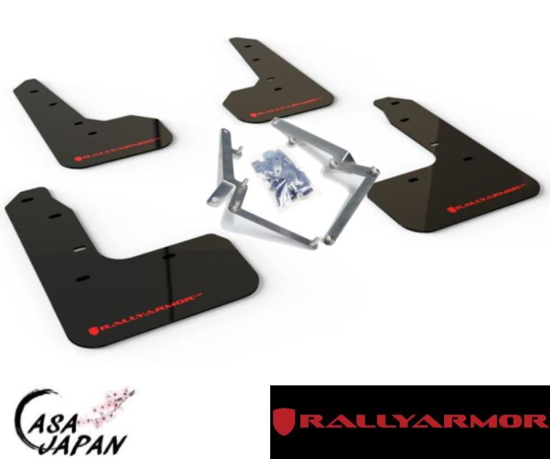 Rally Armor ホンダ シビック ハッチバック FK7 2017年~ ブラック・レッド ラリーアーマー スプラッシュ ガード マッド フラップ +BS