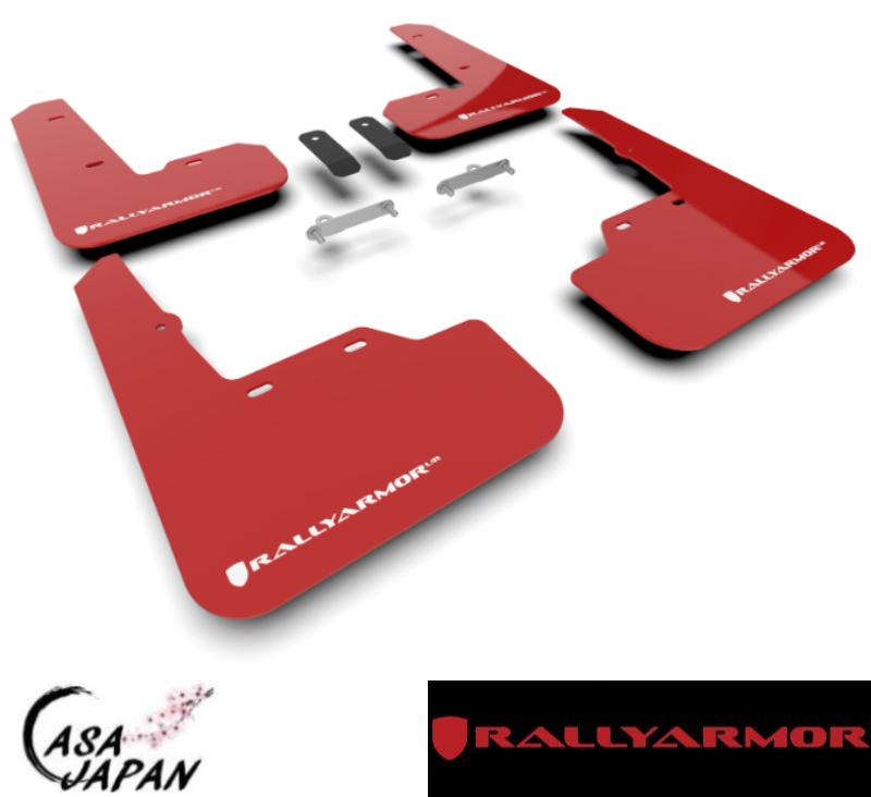 Rally Armor スバル WRX S4 VB VBH 2021年~ レッド・ホワイト ラリーアーマー スプラッシュ ガード マッド フラップ +BS