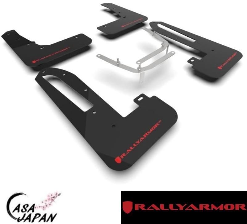 Rally Armor ホンダ シビック タイプR FL5 FL TYPE-R 5ドア ファストバック 2023年~ ブラック・レッド ラリーアーマー スプラッシュ ガード マッド フラップ +BS