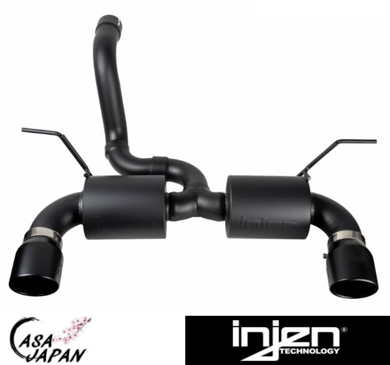 INJEN ジープ ラングラー JL V6-3.6L L4-2.0L 2018~2025年 アクセルバック マフラー エキゾースト T304ステンレス ブラック インジェン +BS