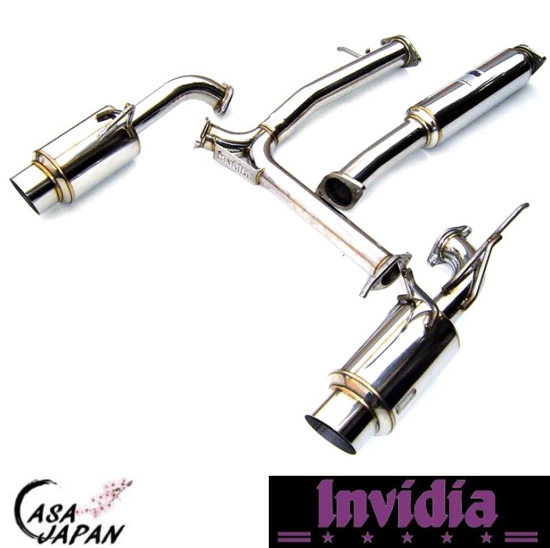INVIDIA 日産 ニッサン フェアレディZ 350Z Z33 VQ35DE VQ35HR 2002~2008年 キャットバック マフラー エキゾースト T304ステンレス Y-パイプ ポリッシュチップ インビディア N1 +BS