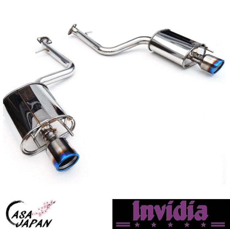 INVIDIA レクサス IS200t ASE30 2.0L ターボ 2015~2016年 キャットバック マフラー エキゾースト T304ステンレス チタンブルーチップ インビディア Q300 +BS