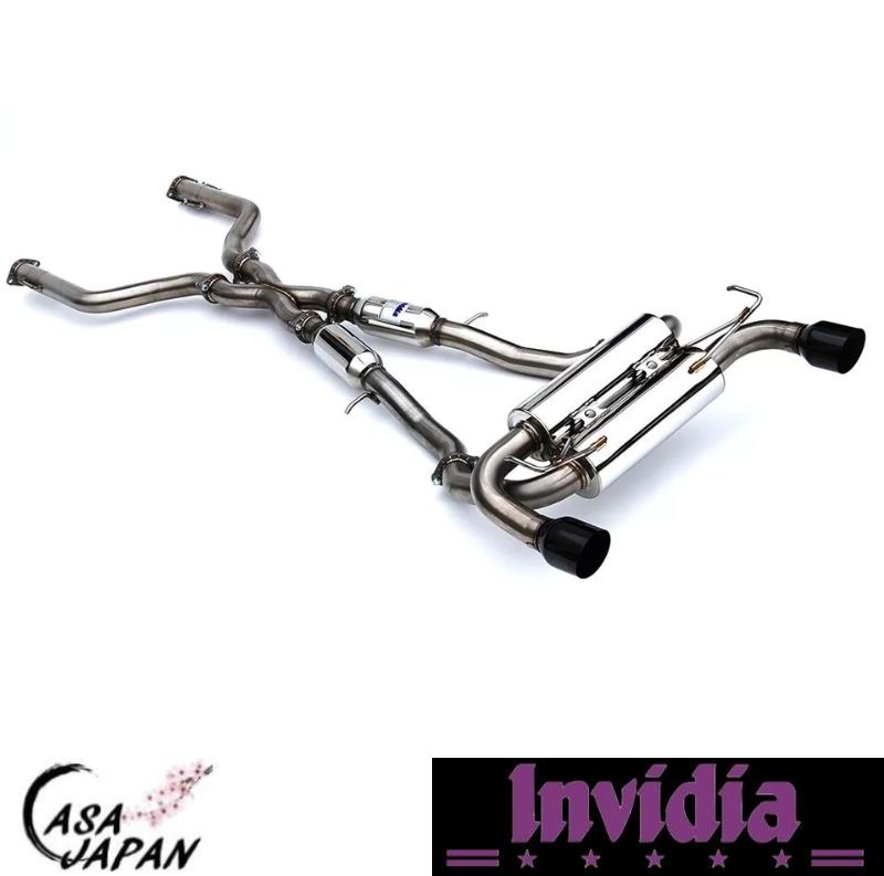 INVIDIA 日産 ニッサン フェアレディZ 400Z RZ34 V6 3.0L-TT VR30DDTT AT・MT 2022年~ キャットバック マフラー エキゾースト T304ステンレス ブラックストレートカットチップ インビディア GEMINI +BS