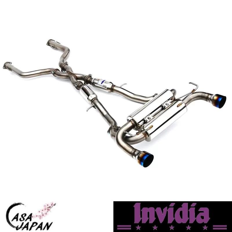 INVIDIA 日産 ニッサン フェアレディZ 400Z RZ34 V6 3.0L-TT VR30DDTT AT・MT 2022年~ キャットバック マフラー エキゾースト T304ステンレス チタンブルーストレートカットチップ インビディア GEMINI +BS