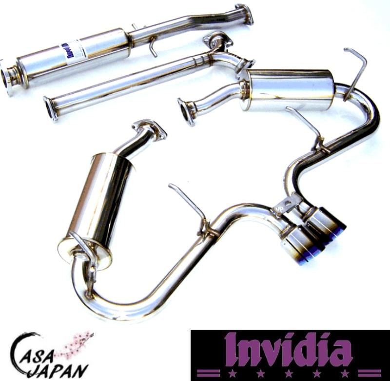 INVIDIA ミニ クーパーＳ R53 ハッチバック 1.6L 2003~2004年 キャットバック マフラー エキゾースト T304ステンレス チタンブルーチップ インビディア N1 +BS
