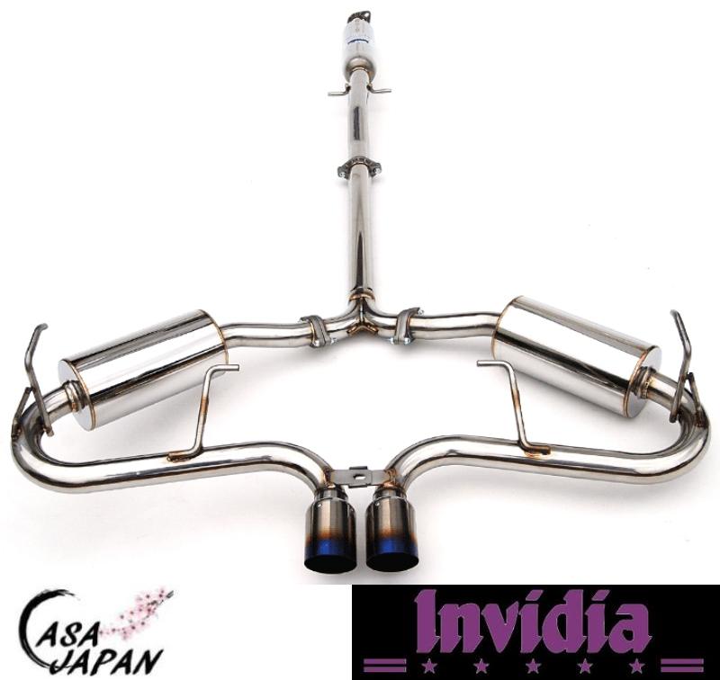 INVIDIA ミニ クーパーＳ R53 ハッチバック 1.6L 2005~2006年 キャットバック マフラー エキゾースト T304ステンレス チタンブルーチップ インビディア N1 +BS