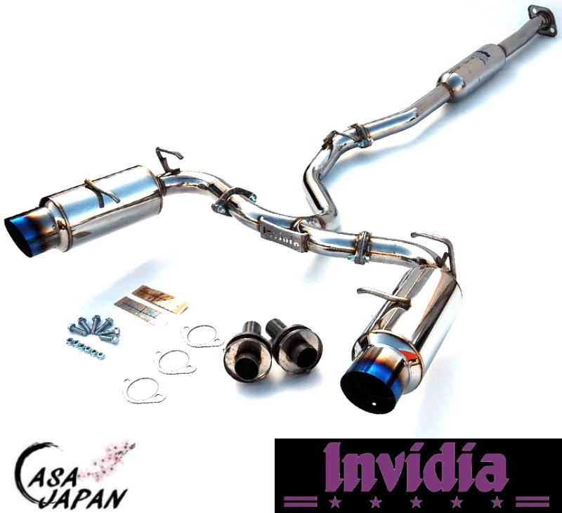 INVIDIA トヨタ GT86 ZN6 GR86 ZN8 スバル BRZ ZC6 ZD8 FA20 FA24 2012年~ 左右出し キャットバック マフラー エキゾースト T304ステンレス チタンブルーチップ インビディア N1 +BS
