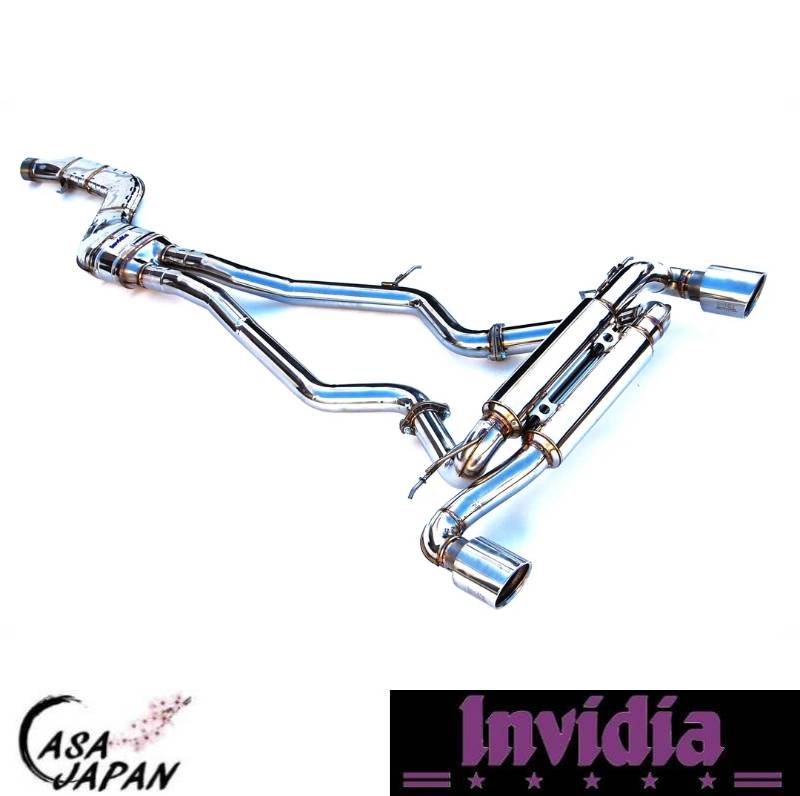 INVIDIA トヨタ スープラ RZ A90 DB DB02 DB42 DB06 ２ドア A/T RWD B58 3.0L ターボ 2019年~ バルブ付き キャットバック マフラー エキゾースト T304ステンレス ロールエンド ポリッシュチップ インビディア Gemini R400 +BS