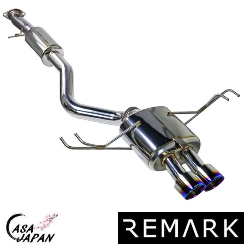 Remark トヨタ カローラ GR 5ドア GZEA14H 1.6L G16E-GTS A/T・M/T 2023年~ リマーク Elite キャットバック マフラー エキゾースト レゾネーター付き バルブ無し チタンブルーダブルチップ T304ステンレス +BS