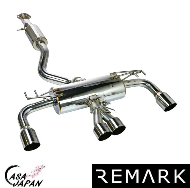 Remark トヨタ カローラ GR 5ドア GZEA14H 1.6L G16E-GTS A/T・M/T 2023年~ リマーク クアッドチップ Elite キャットバック マフラー エキゾースト 左中右 出口4本 T304ステンレス +BS