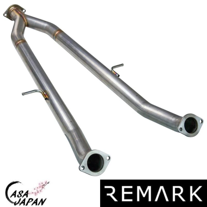 Remark 日産 ニッサン フェアレディZ 400Z RZ34 3.0L V6-TT 2022年8月~ リマーク ミッドパイプ レゾネーター無し 2.5inchパイプ マフラー エキゾースト T304ステンレス +BS|カーサジャパン
