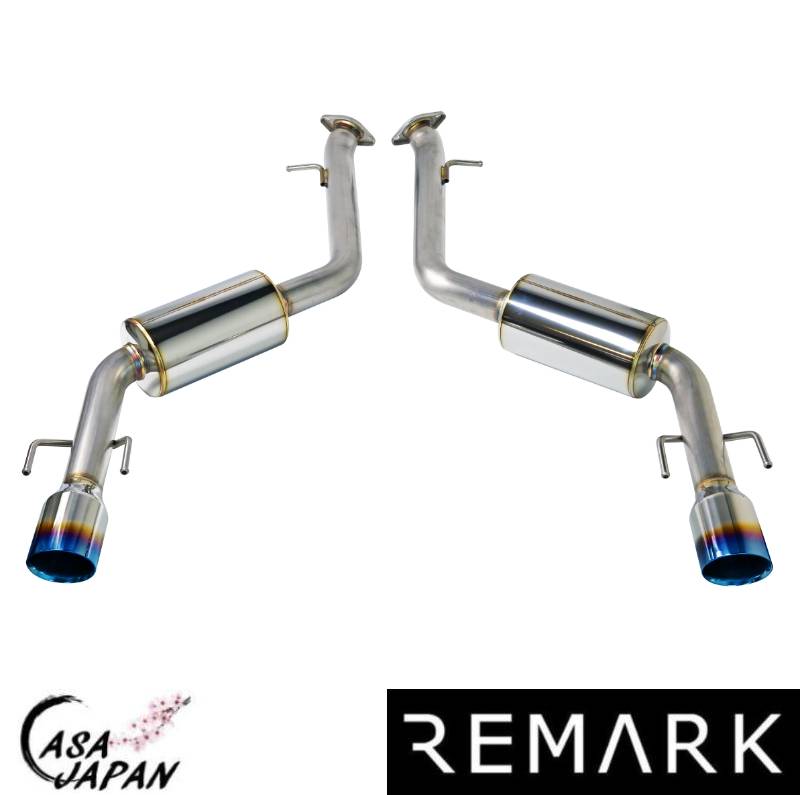 Remark レクサス IS300 ASE30 IS350 GSE31 8AR-FTS 2.0L L4 2GR-FSE 3.5L V6 2021~2025年 リマーク REFINED アクセルバック 2.5inchパイプ 4inchチタンブルーダブルウォール出口 マフラータイコ付き エキゾースト T304ステンレス +BS