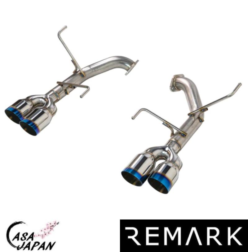 Remark スバル WRX S4 VB VBH 2.4L FA24F 2022年~ リマーク アクセルバック 3.5inchシングルウォール出口 マフラー エキゾースト T304ステンレス チタンブルーチップ +BS|カーサジャパン