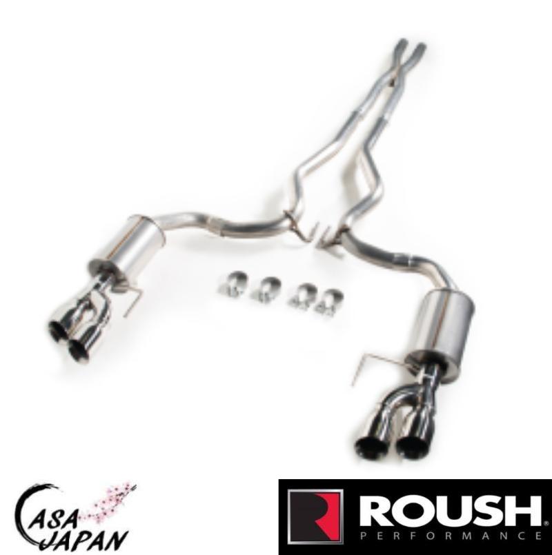 Roush フォード マスタング Mustang 5.0L V8 2018~2022年 キャットバック エキゾースト マフラー ステンレス ラウシュ +BS|カーサジャパン