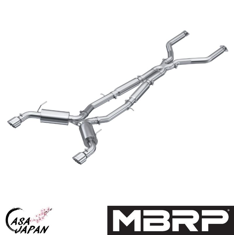 MBRP インフィニティ Q50 V37 日産 ニッサン スカイライン セダン AWD RWD 3.0L ツインターボ 2016年~ マフラー エキゾースト T304ステンレス TOURING +BS