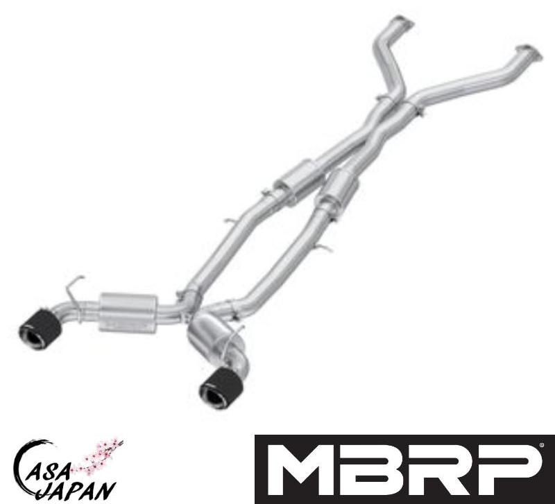 MBRP 日産 フェアレディＺ 2023年8月~ RZ34 後期 2ドア クーペ RWD 3.0L V6 ツインターボ マフラー エキゾースト T304ステンレス STREET カーボンファイバーチップ +BS