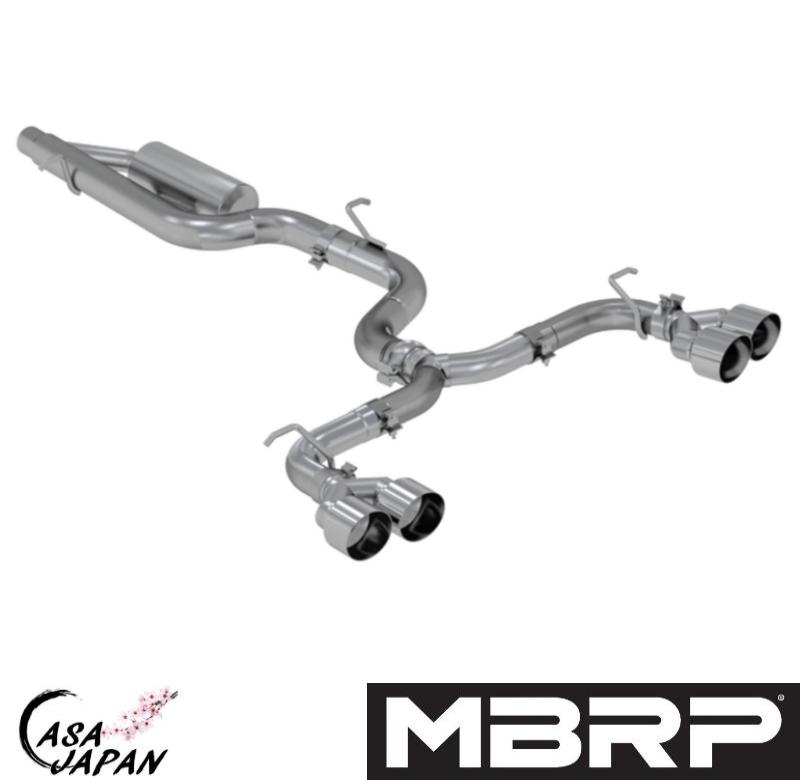 MBRP VW Golf R ゴルフR MK7 MK7.5 L4 2.0L AWD AT/MT 2015~2019年 キャットバック マフラー T304ステンレス バルブデリート エキゾースト RACE +BS|カーサジャパン