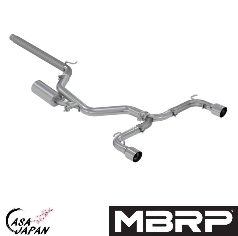 MBRP VW ゴルフ GTI MK7 MK7.5 5G ハッチバック 2.0L TSI ターボ FWD AT/MT 2015~2021年 キャットバック マフラー エキゾースト ステンレス STREET ポリッシュチップ +BS