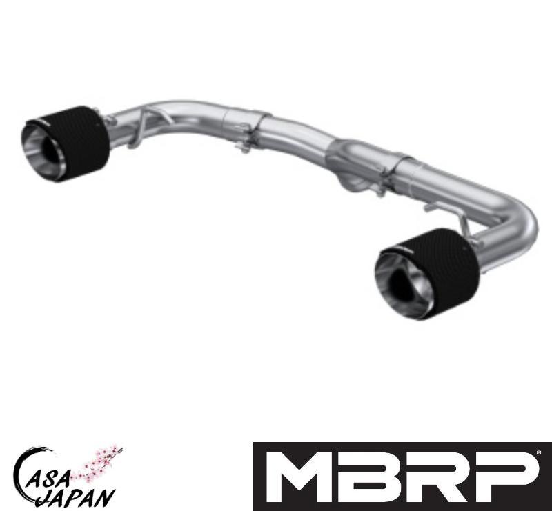 MBRP スバル BRZ ZC8トヨタ GR86 ZN8 2.4L FA24 2021年~ アクセルバック マフラー エキゾースト T304ステンレス カーボンファイバーチップ STREET +BS｜カーサジャパン