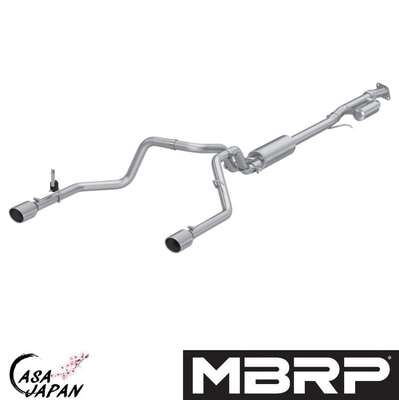 MBRP シボレー GMC 1500 シルバラード シエラ 2.7L ターボ 2019年~ キャットバック マフラー エキゾースト T304ステンレス ポリッシュチップ STREET +BS