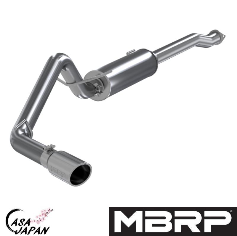 MBRP トヨタ タコマ 3.5L V6 Extended Cab Crew Cab 2016~2021年 キャットバック エキゾースト マフラー アルミメッキ鋼 STREET +BS