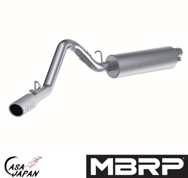 MBRP ジープ ラングラー TJ L4 2.5L L6 4.0L 1997~1999年 キャットバック エキゾースト マフラー T409ステンレス STREET +BS