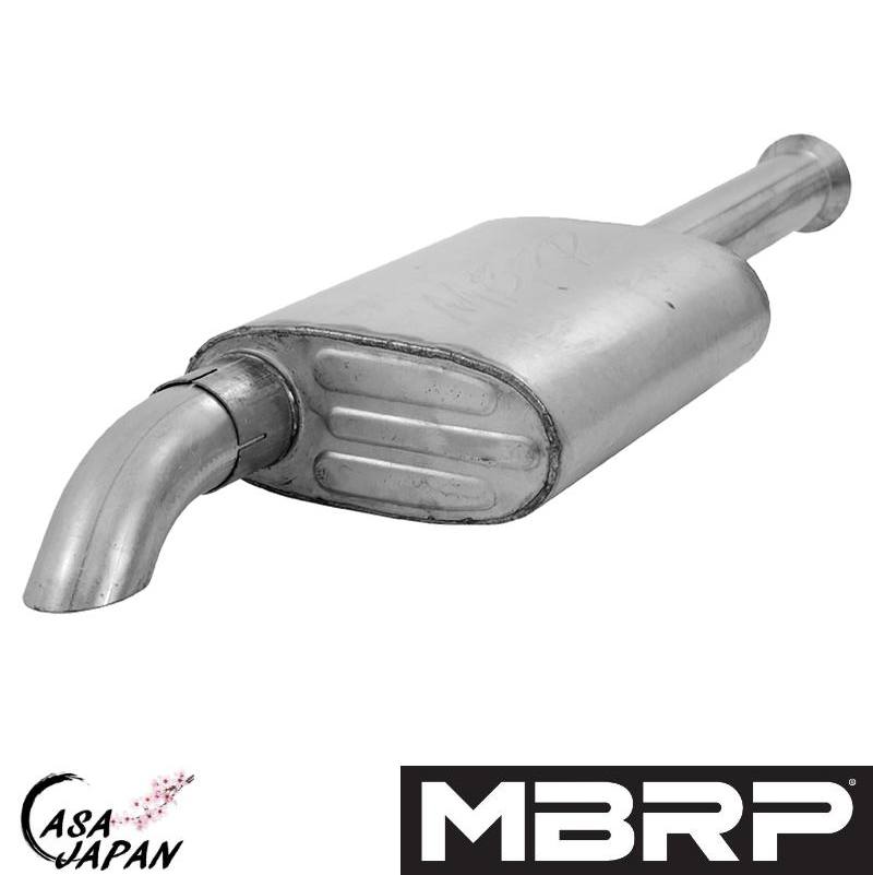 MBRP ジープ ラングラー TJ L4 2.5L L6 4.0L 2000~2006年 キャットバック エキゾースト マフラー アルミメッキ鋼 RACE +BS