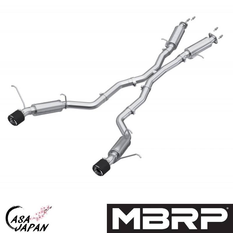 MBRP ジープ グランド チェロキー SRT SRT8 HEMI 6.4L V8 2012~2021年 キャットバック マフラー エキゾースト T304ステンレス カーボンファイバーチップ STREET +BS|カーサジャパン