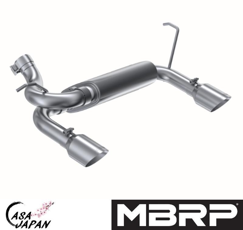 MBRP ジープ ラングラー ルビコン JK JKU 2/4ドア 3.6L 3.8L V6 2007~2018年 アクセルバック マフラー エキゾースト アルミメッキ鋼 RACE +BS