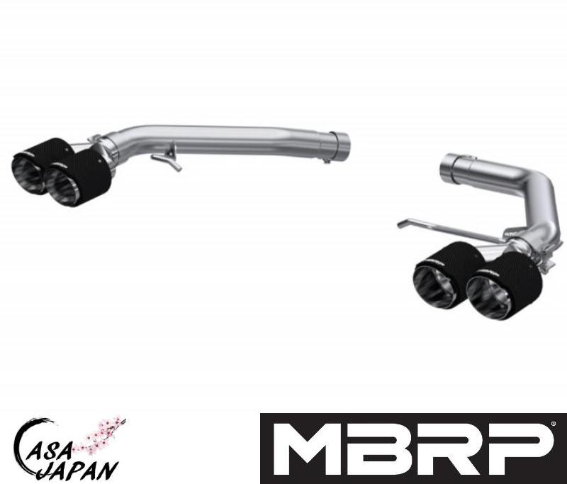 MBRP アウディ SQ5 3.0T 2014~2017年 アクセルバック エキゾースト マフラー T304ステンレスパイプ カーボンチップ STREET +BS｜カーサジャパン