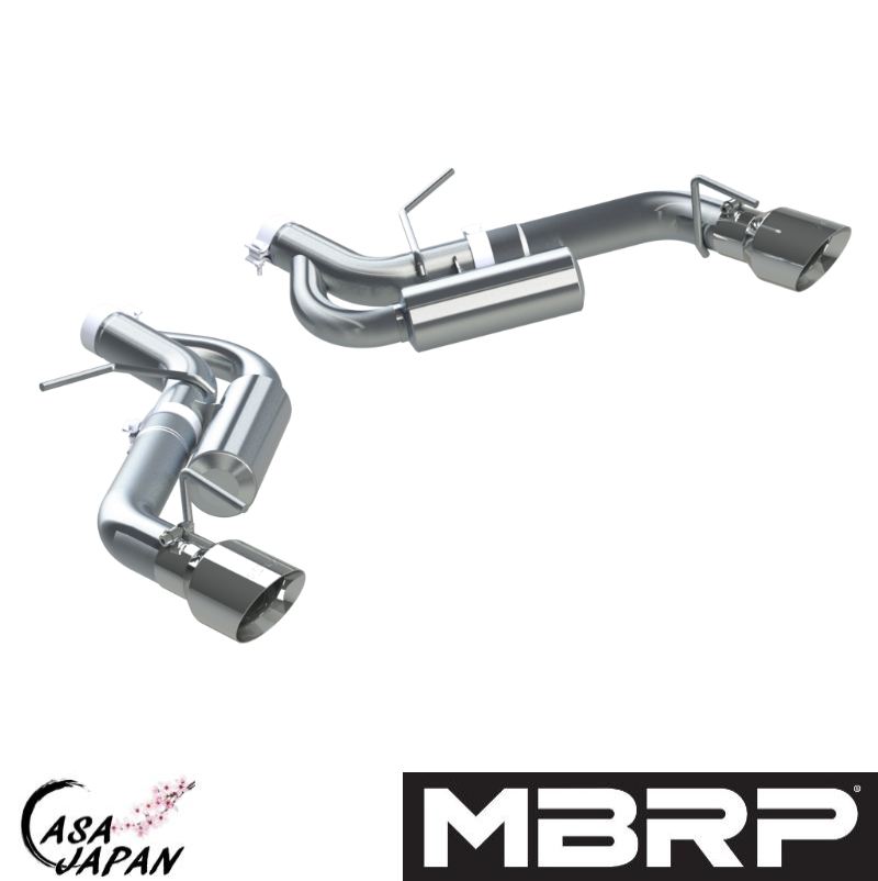 MBRP シボレー カマロ SS 6.2L LT1 V8 2016年~ NPP無し用 アクセルバック エキゾースト マフラー アルミメッキ鋼パイプ T304ステンレスチップ RACE +BS