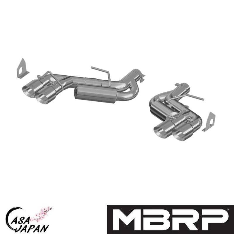 MBRP シボレー カマロ SS ZL1 6.2L V8 2016~2024年 NPPモデル用 アクセルバック エキゾースト マフラー アルミメッキ鋼 RACE +BS｜カーサジャパン