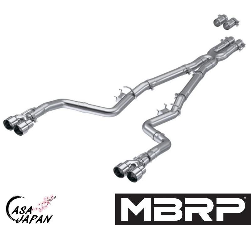 MBRP ダッジ チャレンジャー HEMI 2017年~ 5.7L 2015~2022年 6.2L 6.4L V8 マフラー エキゾースト アルミメッキ鋼 T304ステンレス チップ RACE R/T SRT Hellcat Scat Pack 392 +BS