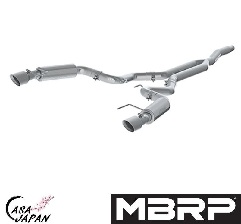 MBRP フォード マスタング 2.3L Ecoboost 2015~2022年 左右出し キャットバック マフラー エキゾースト T409ステンレス RACE +BS