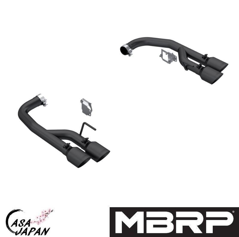 MBRP フォード マスタング GT 5.0L V8 S650 2024年~ アクセルバック マフラー エキゾースト バルブデリート アルミメッキ鋼 ブラックPC RACE +BS
