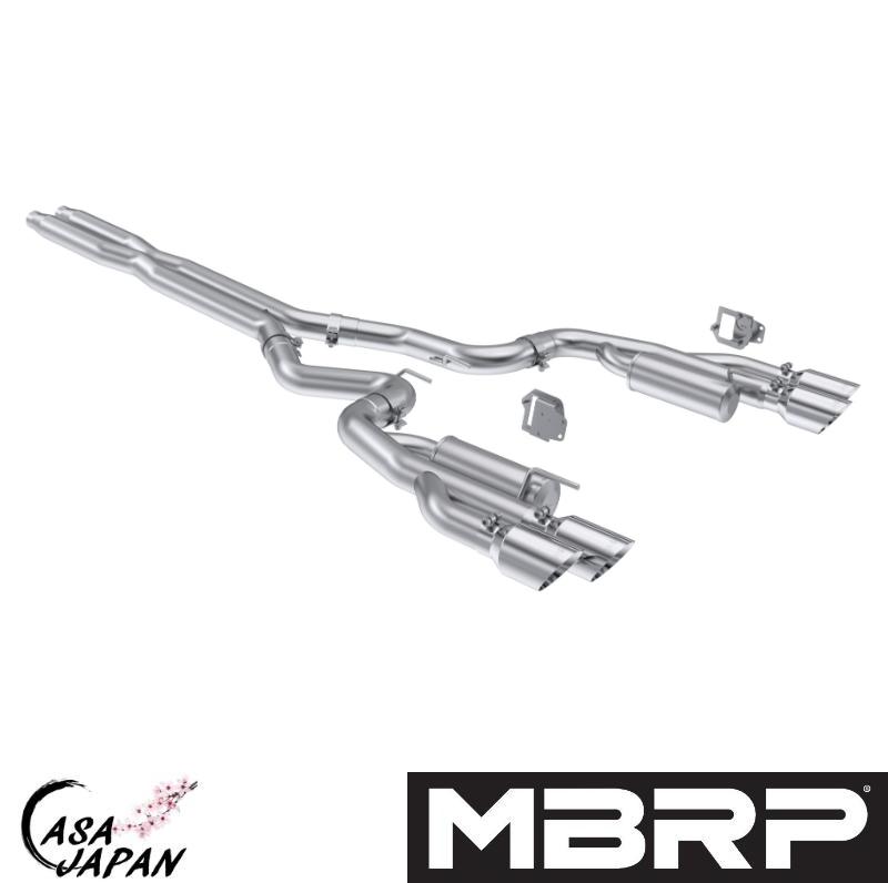 MBRP フォード マスタング GT 5.0L V8 S650 2024年~ キャットバック マフラー エキゾースト バルブなし T304ステンレス RACE +BS
