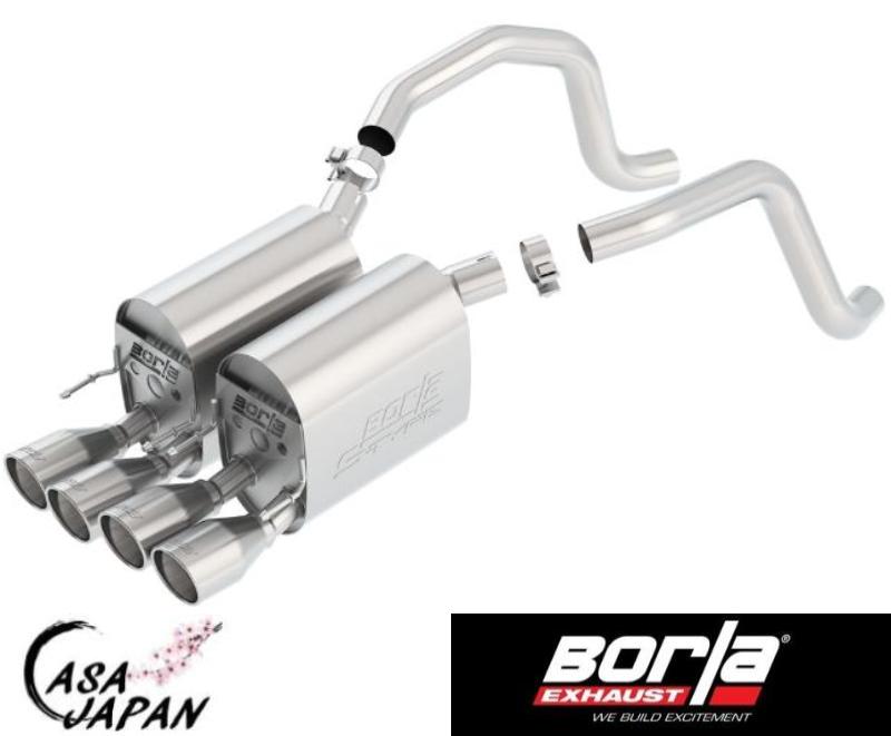 Borla シボレー コルベット C6 6.0L 6.2L 2005~2008年 RWD AT/MT クーペ・コンバーチブル アクセルバック S-Type マフラー エキゾースト T304ステンレス ボーラ +BS｜カーサジャパン 180,000円