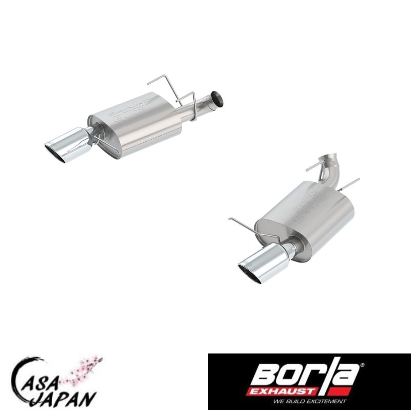 Borla マスタング GT Boss 302 5.0L V8 2013~2014年 AT/MT RWD 2ドア クーペ コンバーチブル アクセルバック S-Type マフラー エキゾースト T304ステンレス ボーラ +BS