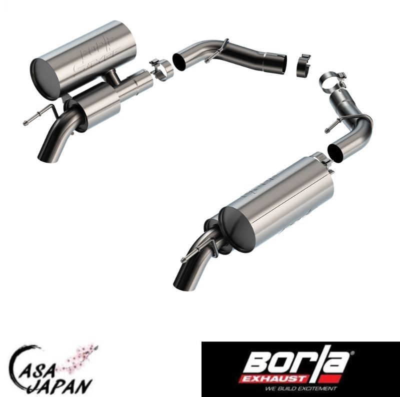 Borla ジープ グランド ワゴニア WS 6.4L V8 A/T 4WD 2022~2023年 S-Type アクセルバック マフラー エキゾースト T304ステンレス ボーラ +BS