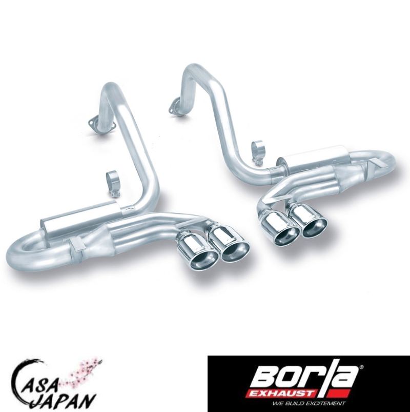 Borla シボレー コルベット C5 Z06 1997~04年 5.7L V8 RWD AT/MT クーペ コンバーチブル S-Type キャットバック マフラー エキゾースト T304ステンレス 楕円形チップ ボーラ +BS