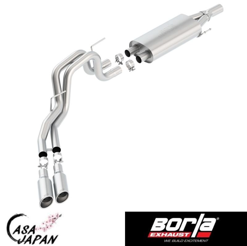 Borla フォード F-150 SVT ラプター 2010~2014年 6.2L V8 AT・MT 2WD・4WD エクステンデッド・クルーキャブ S-Type キャットバック マフラー エキゾースト T304ステンレス ボーラ +BS