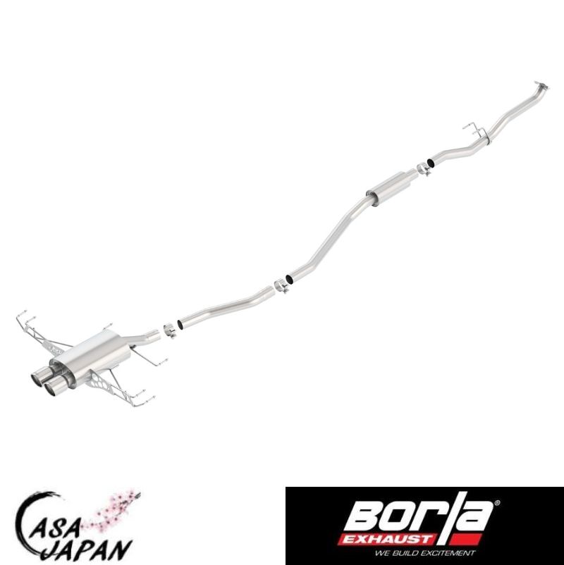 Borla ホンダ シビック FK7 1.5L ターボ 2017~2021年 スポーツ ハッチバック AT/MT FWD 4ドア S-Type キャットバック マフラー エキゾースト T304ステンレス ボーラ +BS